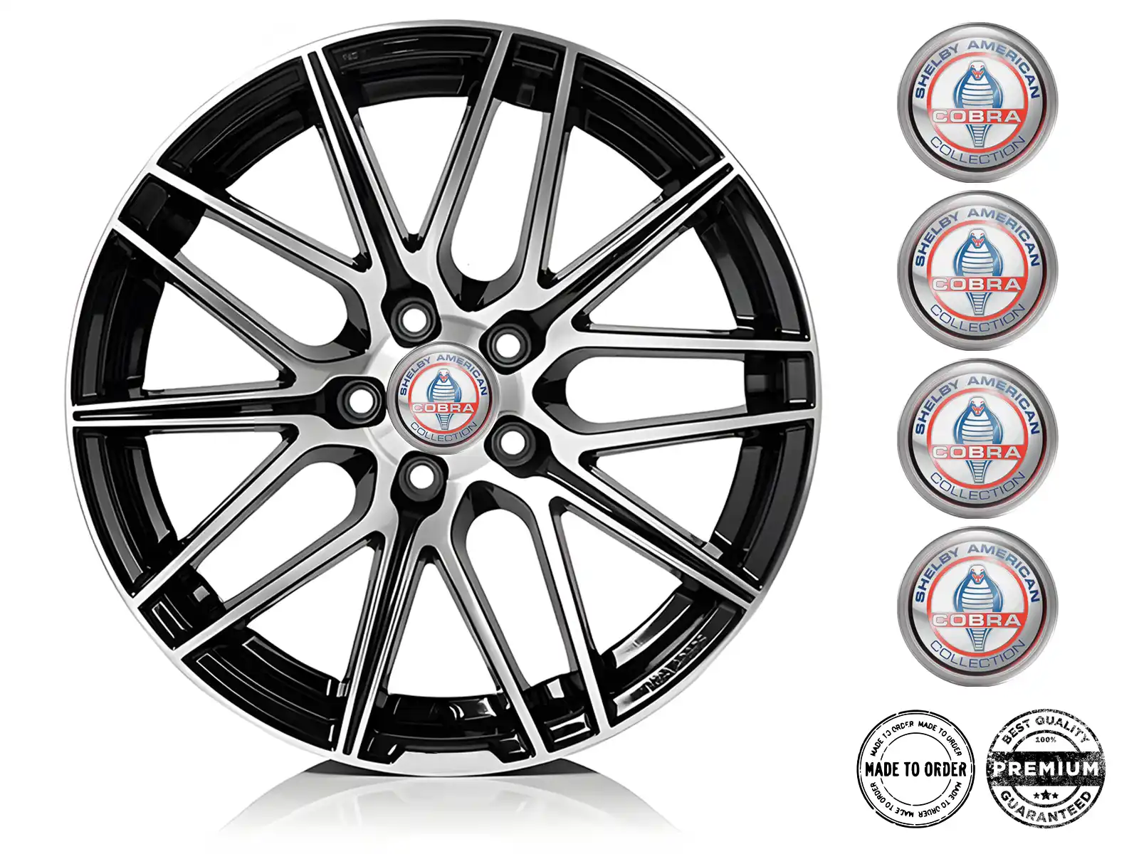 Shelby Aufkleber auf Felgen Individuelle Epoxy-Ausgabe